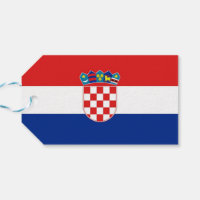 Balise cadeau avec drapeau de Croatie