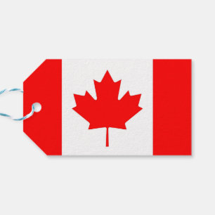 Étiquettes-cadeau Balise cadeau avec drapeau du Canada