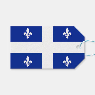 Étiquettes-cadeau Balise cadeau avec Drapeau du Québec, Canada