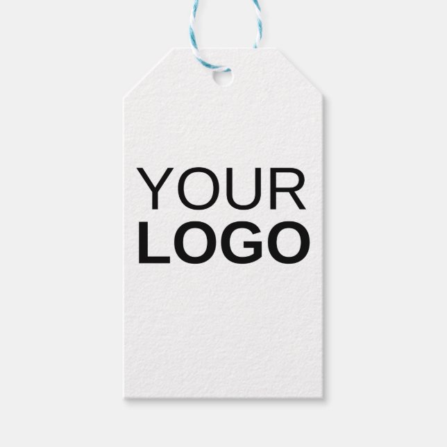 Étiquettes-cadeau Balise cadeau avec Twin bleu et blanc (Devant)