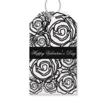 Balise cadeau 'Bold Rose Valentine' (b/w)