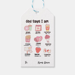 Étiquettes-cadeau Balise cadeau Christian Bible Verse mignon Valenti