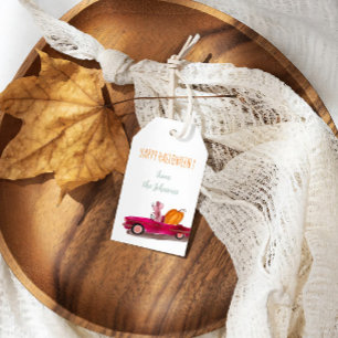 Étiquettes-cadeau Balise cadeau Citrouille de la souris de dessin Ha