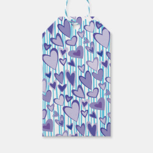 Étiquettes-cadeau Balise cadeau Coeurs à main colorée
