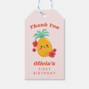 Étiquettes-cadeau Balise cadeau d'ananas été mignon
