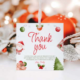 Étiquettes Cadeau Balise cadeau d'anniversaire Oh What Fun Christmas