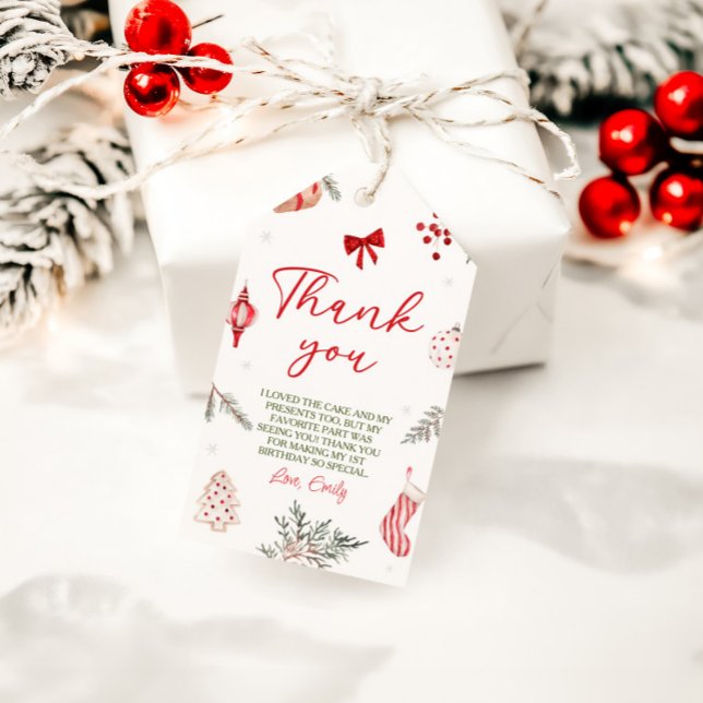 Étiquettes-cadeau Balise cadeau d'anniversaire Oh What Fun Christmas (Créateur téléchargé)