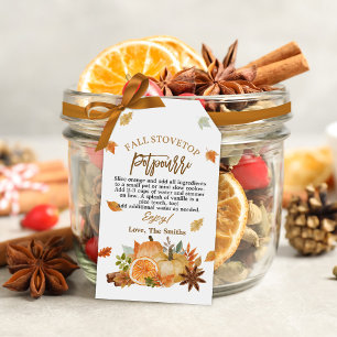 Étiquettes-cadeau Balise Cadeau d'appréciation d'automne Stovetop Po