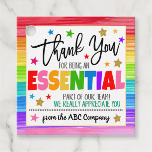 Étiquettes Cadeau Balise Cadeau d'appréciation de l'employé