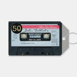 Étiquettes-cadeau Balise-cadeau de 50e anniversaire de Merci de band