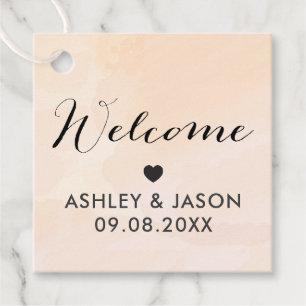 Étiquettes Cadeau Balise cadeau de bienvenue pour le Mariage d'aquar