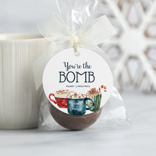 Étiquettes Cadeau Balise cadeau de bombe à chocolat chaud