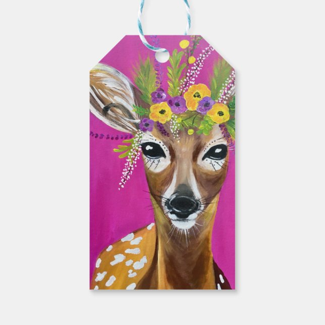 Étiquettes-cadeau Balise Cadeau de cerf (Dos)