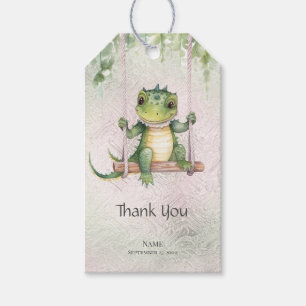 Étiquettes-cadeau Balise cadeau de crocodile bébé