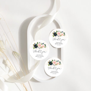 Étiquettes Cadeau Balise cadeau de Fête des mariées florale marine e