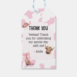 Étiquettes-cadeau Balise cadeau de fille rose
