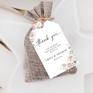 Étiquettes-cadeau Balise cadeau de la cérémonie de Mariage Roses Ros