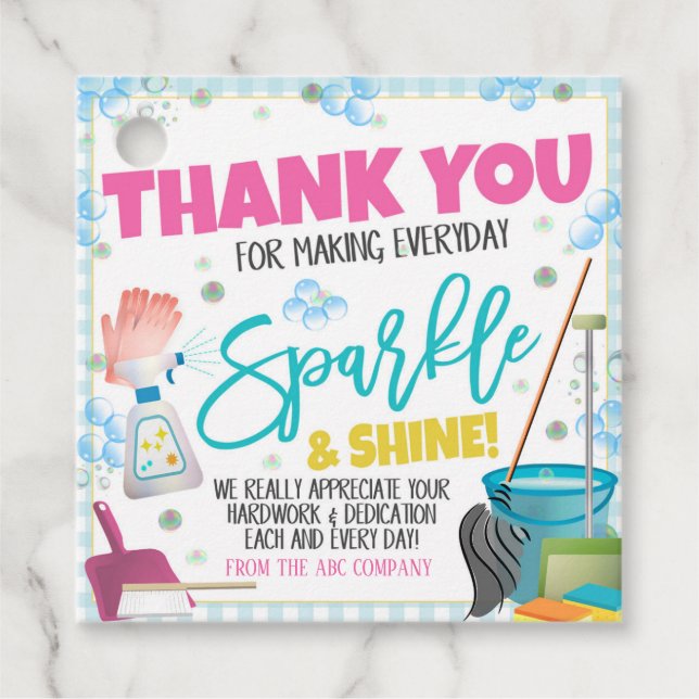 Étiquettes Cadeau Balise cadeau de la semaine d'appréciation du ména (Devant)