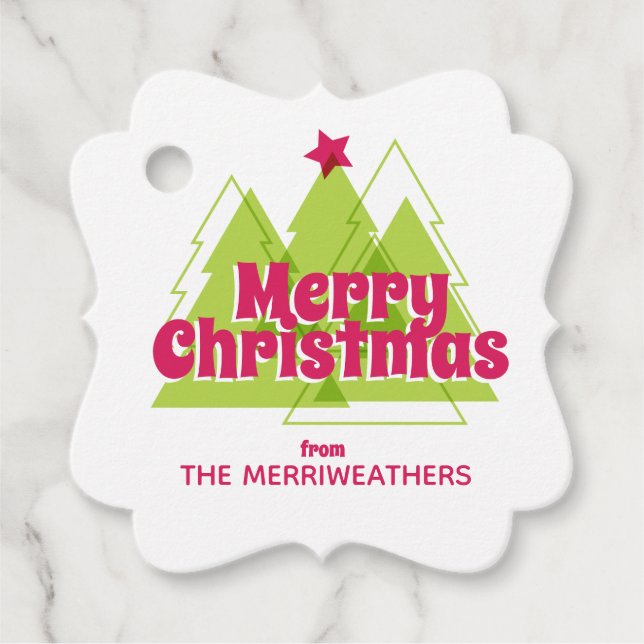 Étiquettes Cadeau Balise cadeau de l'arbre de Noël (Devant)