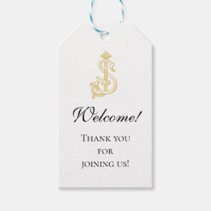 Étiquettes-cadeau Balise cadeau de logo SJ Monogram JS