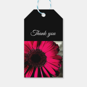 Étiquettes-cadeau Balise cadeau de marguerite rose