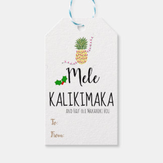 Étiquettes-cadeau Balise cadeau de Noël d'ananas Mele Kalikimaka