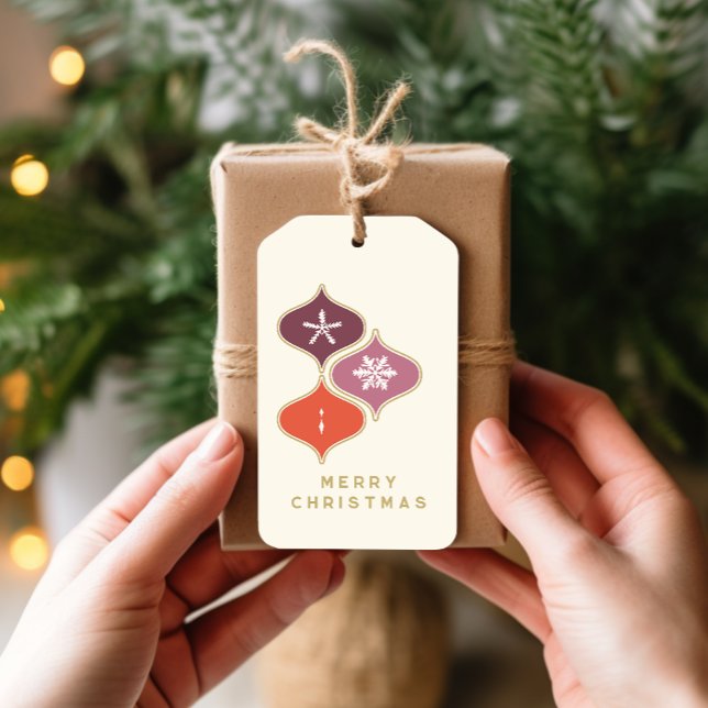 Étiquettes-cadeau Balise cadeau de Noël de l'ornement de flocon de n (Créateur téléchargé)