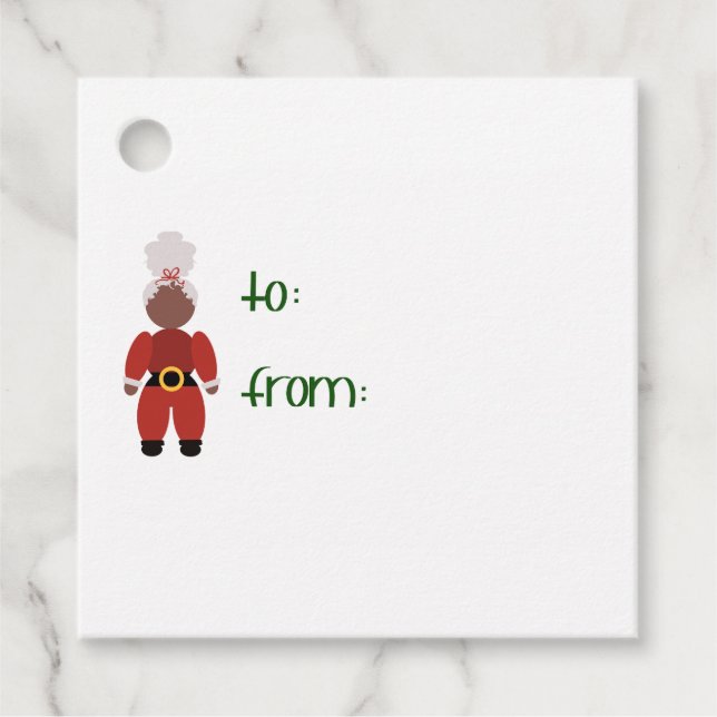 Étiquettes Cadeau Balise cadeau de Noël de Mme C (Devant)