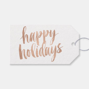 Étiquettes-cadeau Balise cadeau de Noël en cuivre brossé