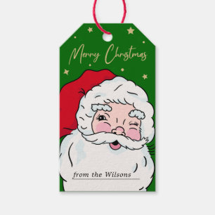 Étiquettes-cadeau Balise cadeau de Noël joyeux du Père Noël