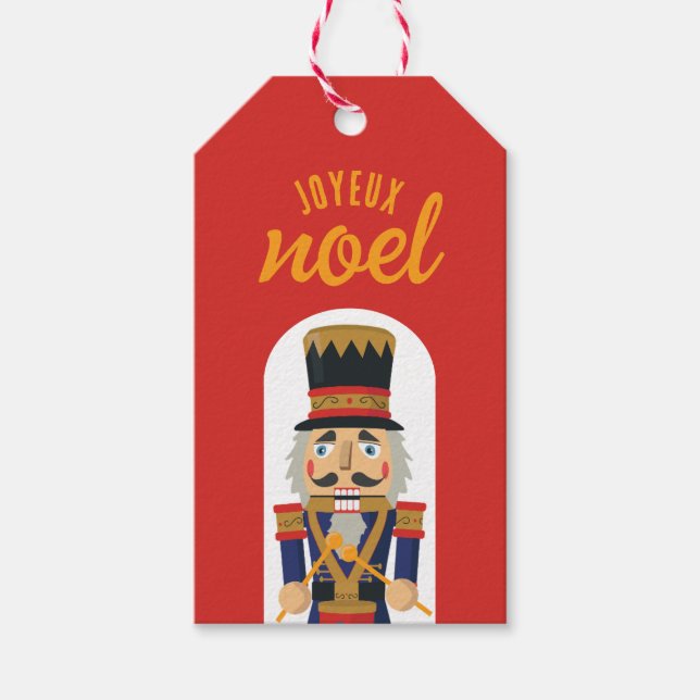 Étiquettes-cadeau Balise cadeau de Noël Joyeux Noel (Devant)