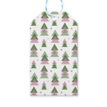 Balise cadeau de Noël moderne rose et vert