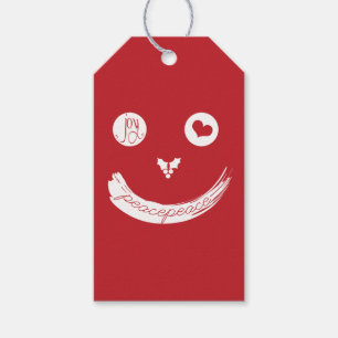 Étiquettes-cadeau Balise cadeau de Noël Peace Love Joy Holiday