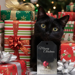 Étiquettes-cadeau Balise cadeau de Noël pour animal de compagnie Bla