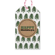 Balise cadeau de Noël simple Arbre Joyeux Fêtes