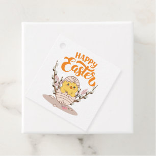 Étiquettes Cadeau Balise cadeau de Pâques heureuse