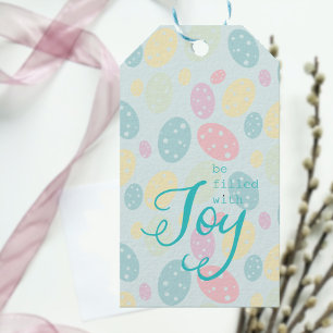 Étiquettes-cadeau Balise cadeau de Pâques Joy