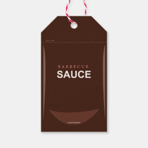 Étiquettes-cadeau Balise cadeau de paquet de sauce barbecue personna