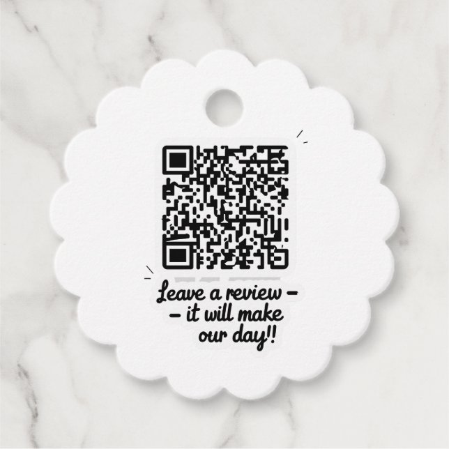 Étiquettes Cadeau Balise cadeau de révision de code QR (Devant)