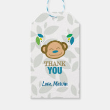 Balise cadeau de singe de la Jungle bleue