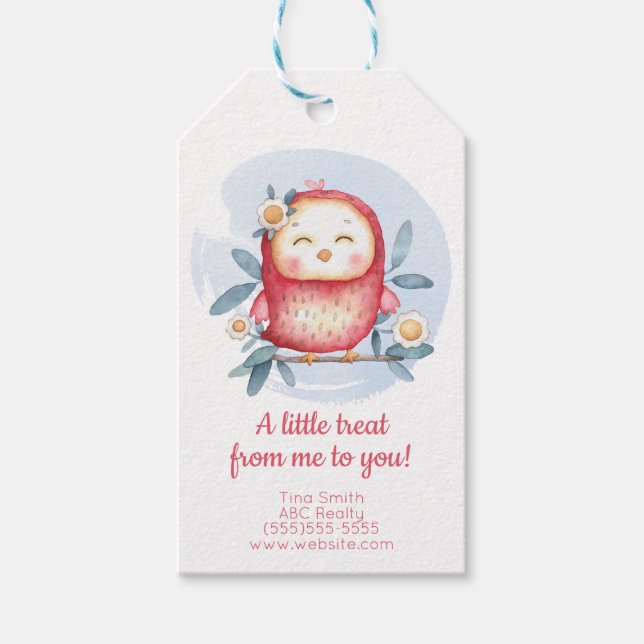 Étiquettes-cadeau Balise cadeau de traitement client (Devant)