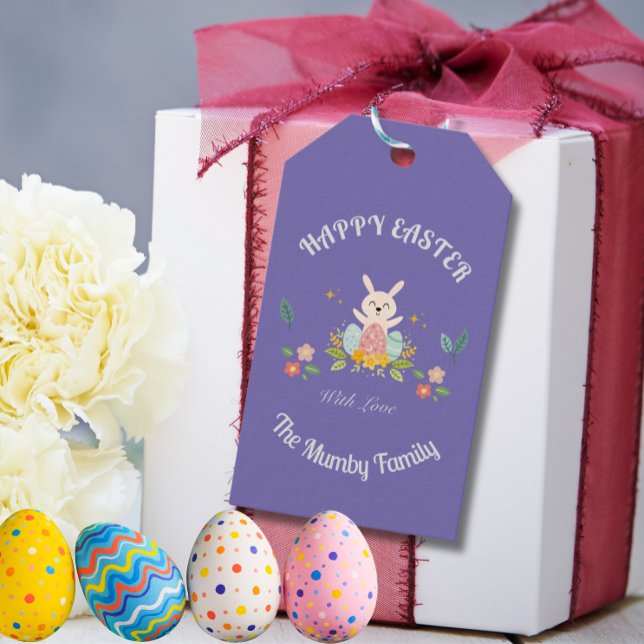 Étiquettes-cadeau Balise cadeau de vacances de Pâques personnalisée (Celebrate in style with our bespoke Easter gift tag! Crafted with love, each embodies spring joy.)