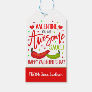 Étiquettes-cadeau Balise cadeau de Valentine