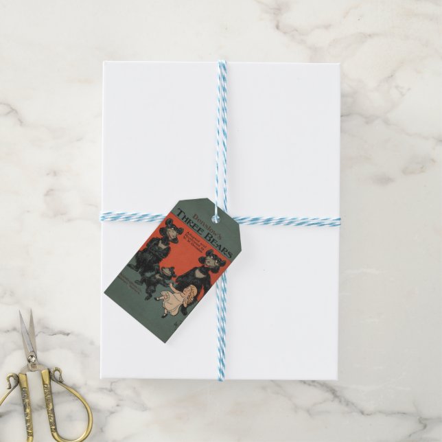 Étiquettes-cadeau Balise cadeau des trois ours (Avec de laficelle)