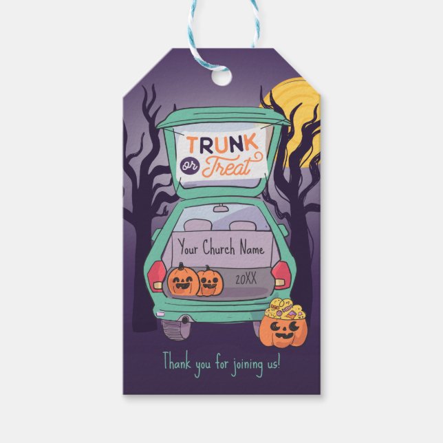 Étiquettes-cadeau Balise cadeau d'Halloween personnalisée (Devant)