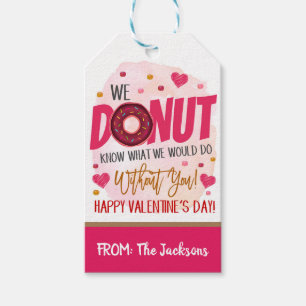 Étiquettes-cadeau Balise Cadeau Donut Valentines
