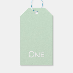 Étiquettes-cadeau Balise cadeau d'un an mignon Pastel Green