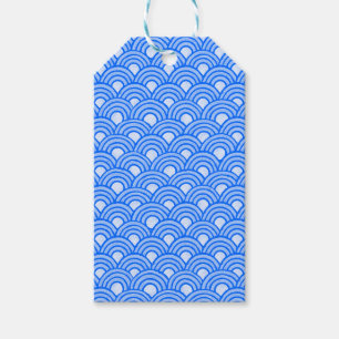 Étiquettes-cadeau Balise cadeau Écailles Cerulean