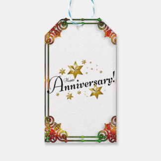 Étiquettes-cadeau Balise cadeau Elegant Happy Anniversaire Carte