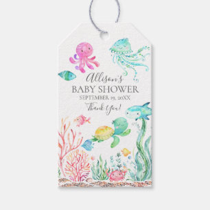 Étiquettes-cadeau Balise Cadeau Favor sous le Baby shower de mer